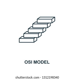 Osi Model icon. Thin line style industry 4.0 icons collection. UI and UX. Pixel perfect osi model icon for web design, apps, software usage