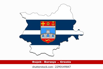 Osijek-Baranja Flag - Counties of Croatia