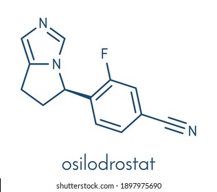 Osilodrostat Cushing's Syndrome Drug Molecule. Skeletal Formula.