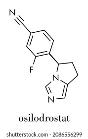 Osilodrostat Cushing's Syndrome Drug Molecule. Skeletal Formula.