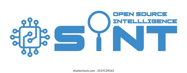 OSINT icon or Open source intelligence is collecting, evaluating and analyzing publicly available information with the purpose of answering a specific question. It can use for cyber analytics