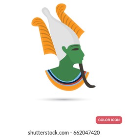 Osiris god color flat icon for web and mobile design