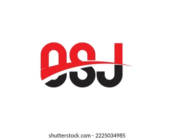 OSJ Letter Initial Logo Design Vector Illustration
