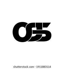 OSJ letter monogram logo design vector