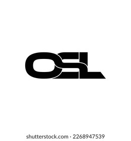 OSL letter monogram logo design vector