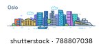 Oslo city. Modern vector illustration