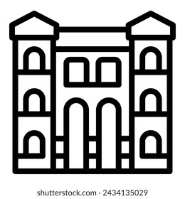 Oslo city tours icon outline vector. National Nordic landmark. Historical Scandinavian culture