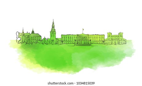 Oslo Colorful Landmark Banner