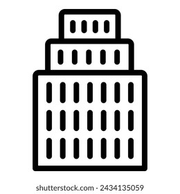Oslo contemporary building icon outline vector. Norwegian modern cityscape. Norway national landmark