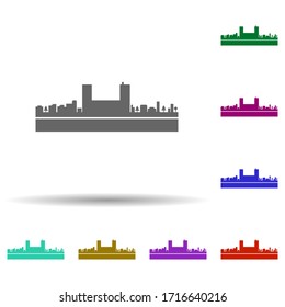 Oslo detailed skyline multi color icon. Simple glyph, flat vector of cities icons for ui and ux, website or mobile application