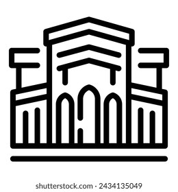 Oslo historical building icon outline vector. Nordic wonder architecture. Norwegian nation landmark