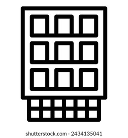 Oslo modern edifices icon outline vector. Norway sightseeing. Locale Nordic urban design