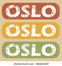 Oslo on colored background