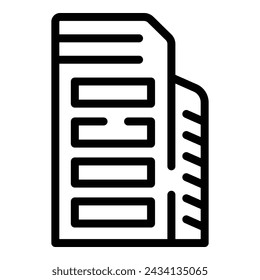 Oslo skyline icon outline vector. Norway capital infrastructure. Norwegian metropolis center