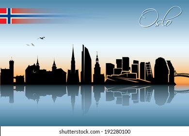 Oslo skyline - vector illustration