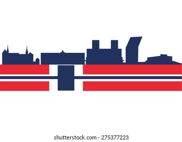 Oslo skyline - vector illustration
