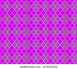 Osman Mosque Vector Seamless Pattern. Argyle rhombus muslim textile background. Traditional mosque pattern with gold grid. Cool islamic argyle seamless design of lantern lattice shape tiles.