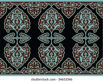Osman Seamless Floral Border