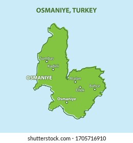 Osmaniye Province Map Turkey Country Stock Vector Royalty Free 1705716910