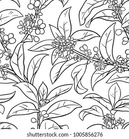 osmanthus seamless pattern