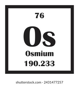 Osmium chemical element icon vector illustration design