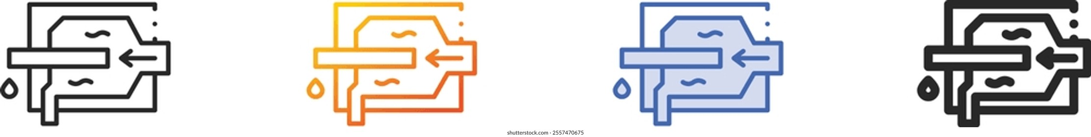 osmosis icon.Thin Linear, Gradient, Blue Stroke and bold Style Design Isolated On White Background