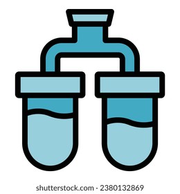 Osmosis purification icon outline vector. Reverse water. Plant equipment color flat