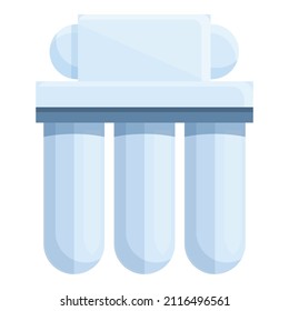 Osmosis system icon cartoon vector. Water filter. Purification tank