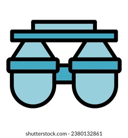 Osmosis system icon outline vector. Water filter. Plant equipment color flat