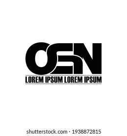 OSN letter monogram logo design vector
