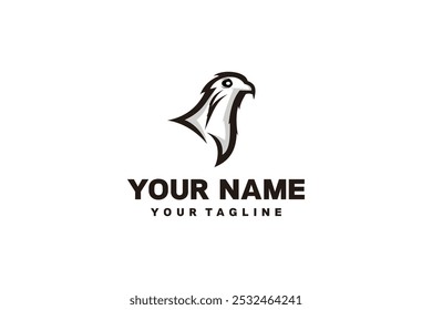 Osprey Eagle Bird Head Logo Design Template Powerful Avian Silhouette Illustration Perfect For Cyber Security Firm Financial Consultant Esports Team Logistics Transport And Law Enforcement Agency