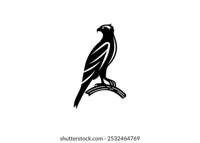 Osprey Hawk Logo Minimalist Falcon Mascot for Modern Security and Financial Leadership Brand Identity
