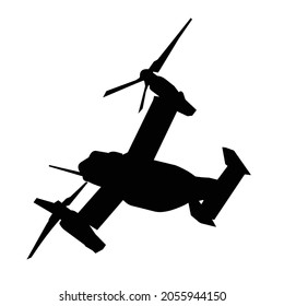 osprey modern military helicopter transportation vector design