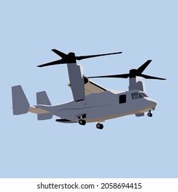 osprey diseño moderno de vectores de transporte de helicópteros militares