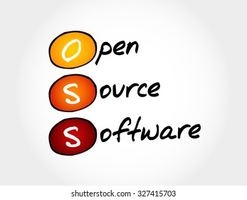 OSS Open source software, acronym concept