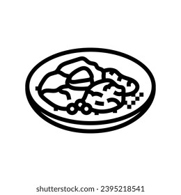 ossobuco stew italian cuisine line icon vector. ossobuco stew italian cuisine sign. isolated contour symbol black illustration