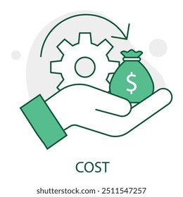 Icono de Post con trazo editable. Gestión de gastos, control de costos, presupuestación, planificación financiera, análisis de costos, reducción de costos con trazo editable.