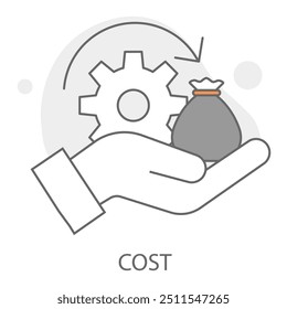 Icono de Post con trazo editable. Gestión de gastos, control de costos, presupuestación, planificación financiera, análisis de costos, reducción de costos con trazo editable.