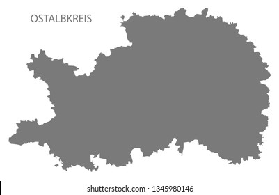 Ostalbkreis county map of Baden Wuerttemberg Germany