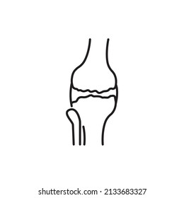 Osteoarthritis color line icon. Cosmetic product. Pictogram for web page, mobile app, promo.