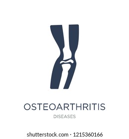Osteoarthritis icon. Trendy flat vector Osteoarthritis icon on white background from Diseases collection, vector illustration can be use for web and mobile, eps10