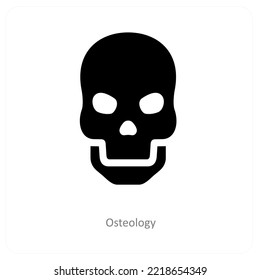 osteology and skeleton icon concept