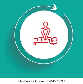 Osteopath Treatment Recovery Plan Icon Vector Design