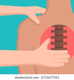Osteopathie-Symbol in dünner Linie. Manuelle Therapie, bei der praktische Techniken wie Massage, Dehnung und Gelenkmanipulation zur Diagnose, Behandlung und Vorbeugung von Gesundheitsproblemen eingesetzt werden