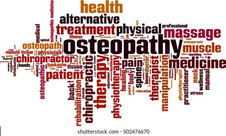 Osteopathy Word Cloud Concept Vector Illustration Stock Vector (Royalty ...