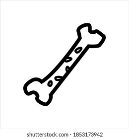 Osteopenia Vektorsymbol auf weißem Hintergrund