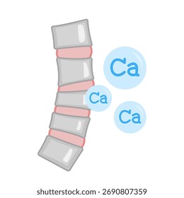 Osteoporosis. bone disease concept. vector illustration