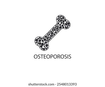 Osteoporosis, bone, disease icon. Vector illustration.