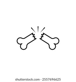 Osteoporosis icon Isolated flat vector in outline
