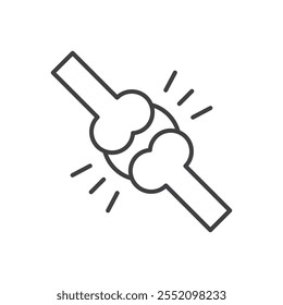 Osteoporosis icon. line style vector icon.